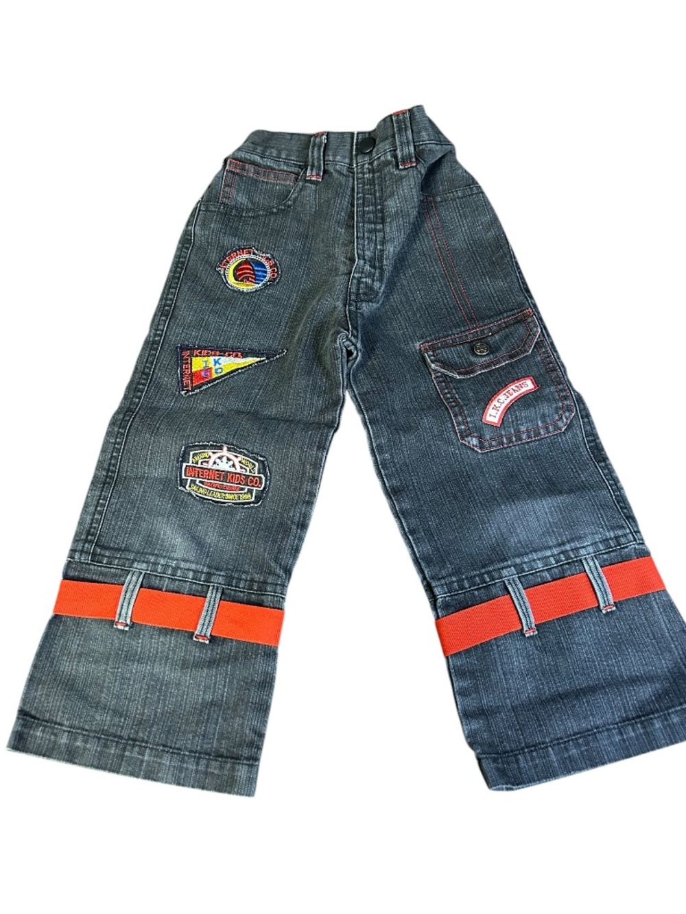 VINTAGE Y2K Internet Kids Co. Wide Leg Carpenter Jeans // Size 3